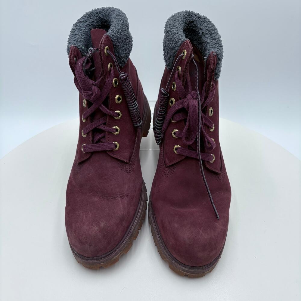 Timberland Men's burgundy boots - Picture 2 of 7